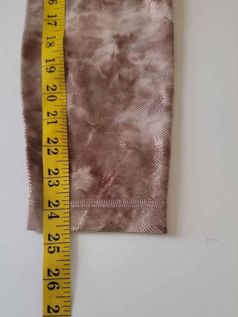 Lululemon Girls Leggings Brown Beige Tie‑Dye High‑Waist Size 4 - Picture 8 of 13